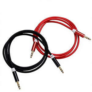 1.5M AUX Braided Colorful Copper Conductor Audio Cable AU-004